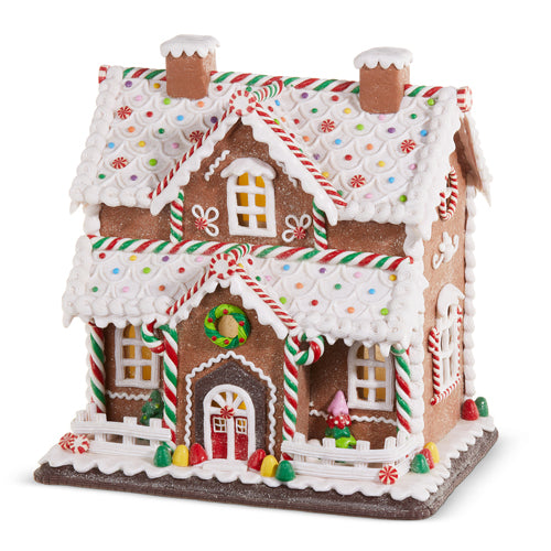 Lighted Gingerbread House 12.25"