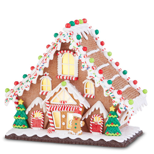 Lighted Gingerbread Lodge