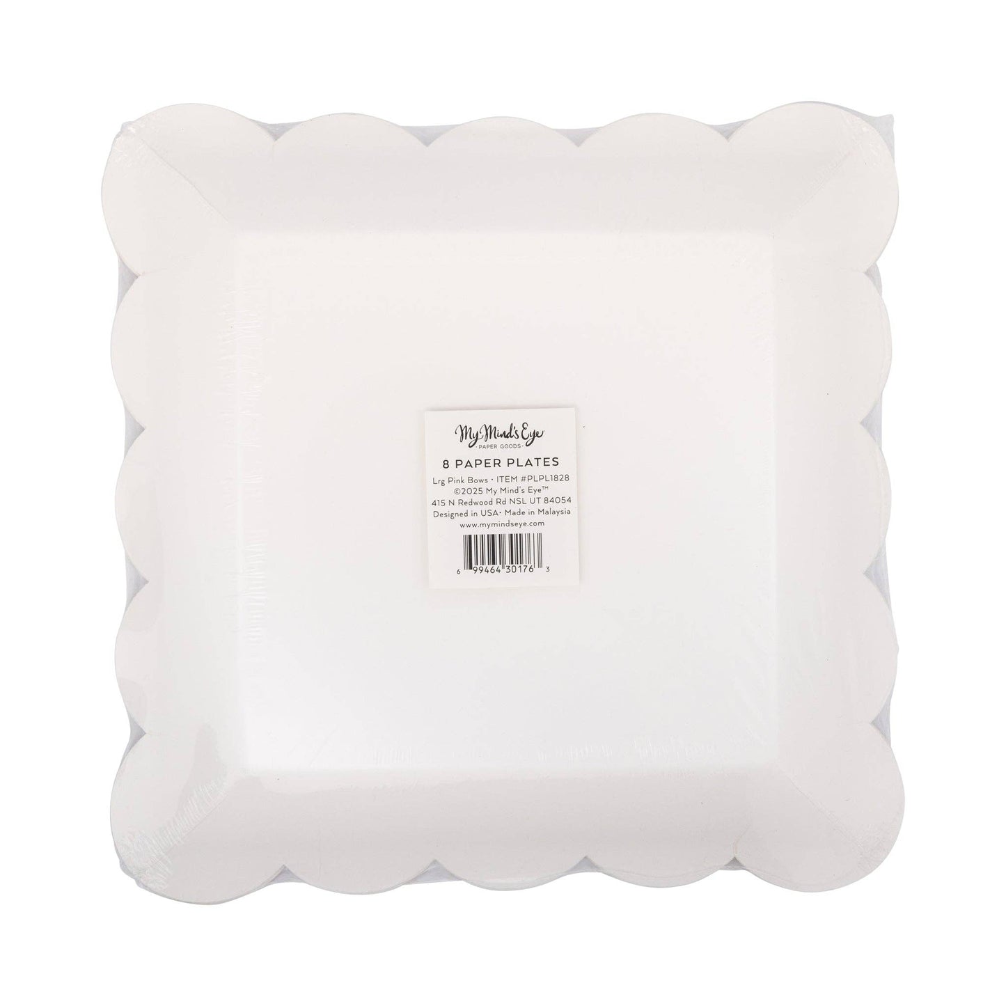 Large Pink Bows Plate Set