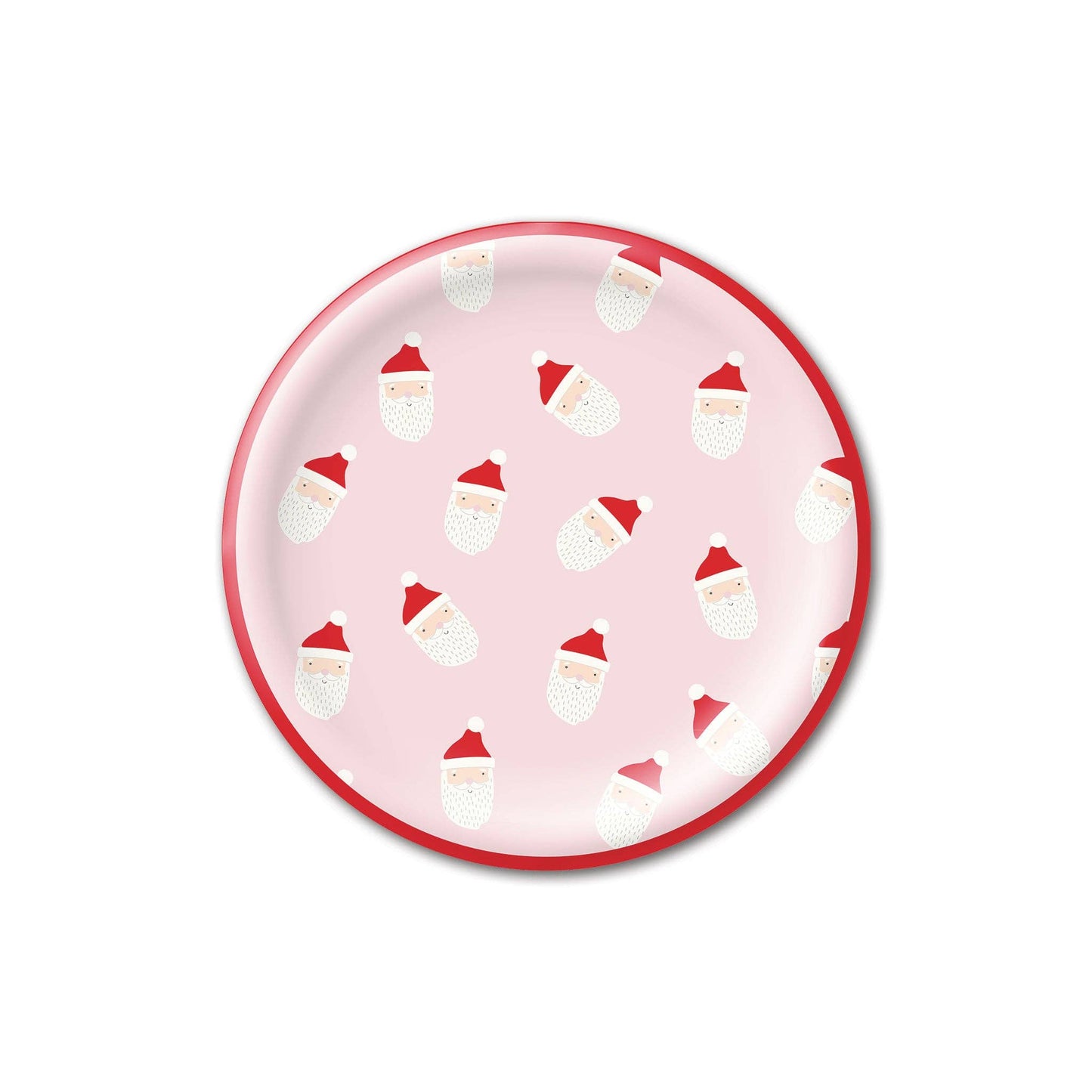 Whimsy Santa Scattered Santa Paper Plate