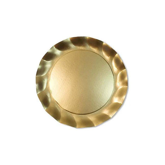 Wavy Salad Plate | Satin Gold-8pk