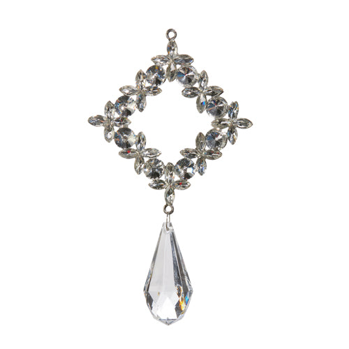 Square Crystal Drop Ornament