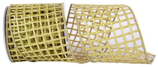 Open Mesh Deluxe Metallic Wired Ribbon