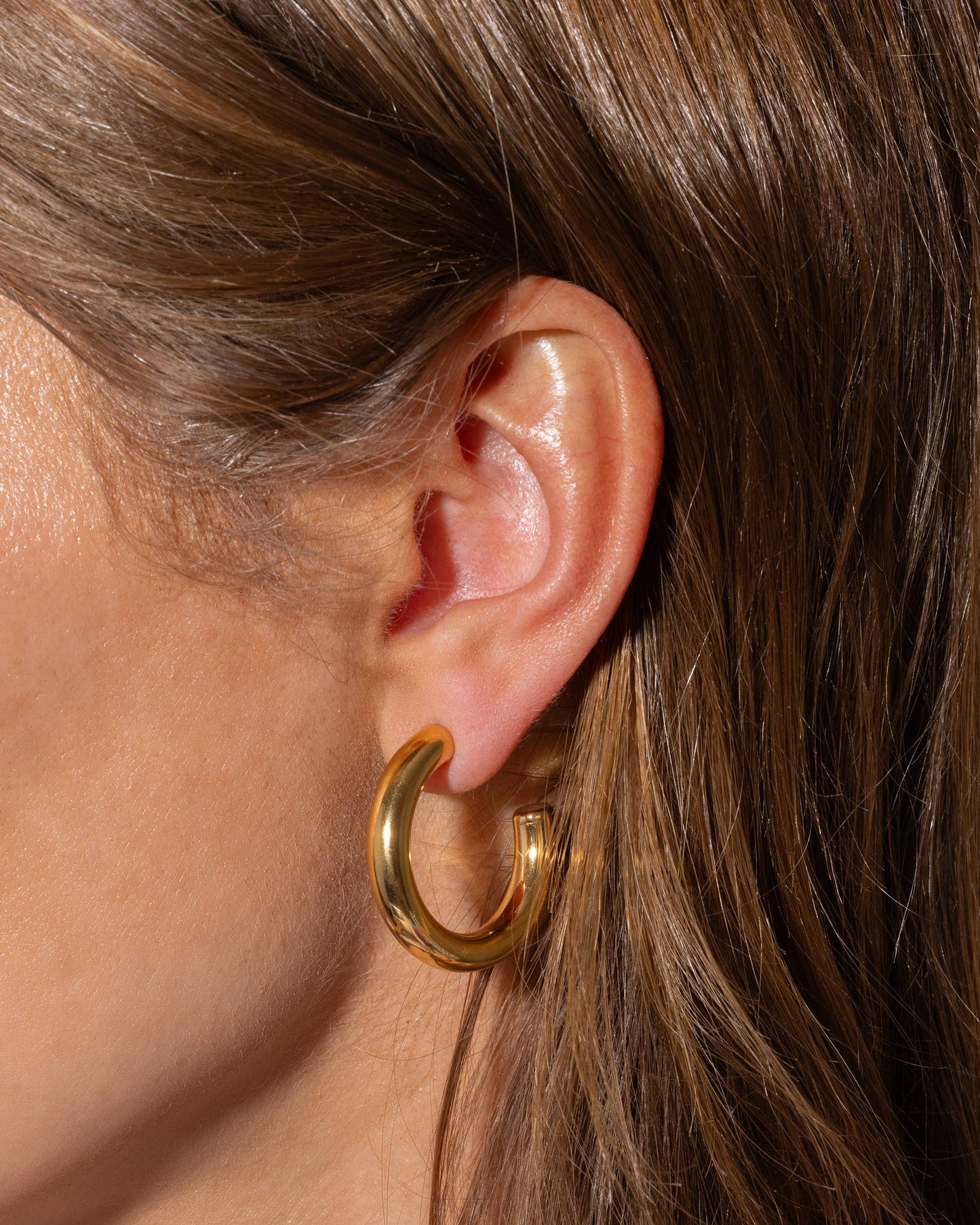 Small Hoop Earrings - 14K Gold Plated - Terry Gold