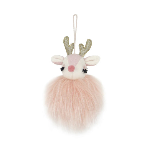 Pink Reindeer Ornament