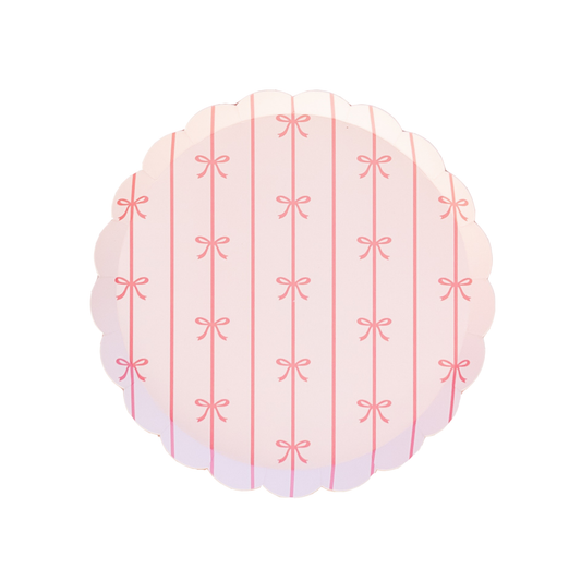 Petal Pink Signature Bow Small Plates