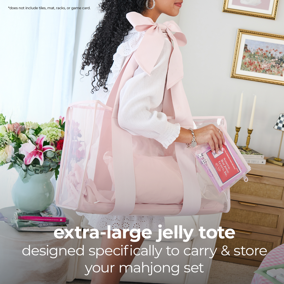Mahjong Jelly Tote | Tortoiseshell Bow