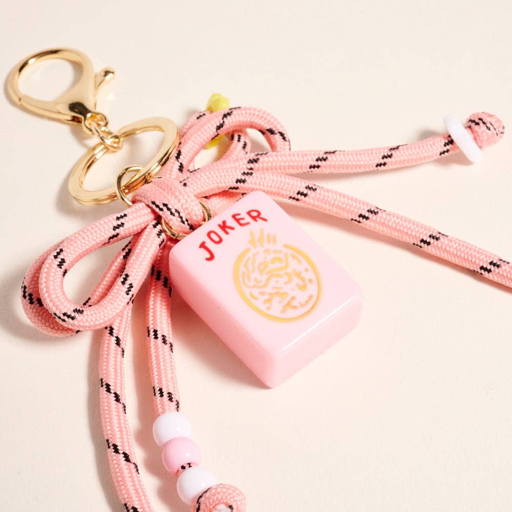 Mahjong Joker Tile Cord Bag Charm