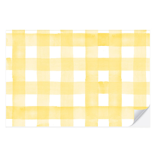 Sunny Yellow Gingham Placemat Pad