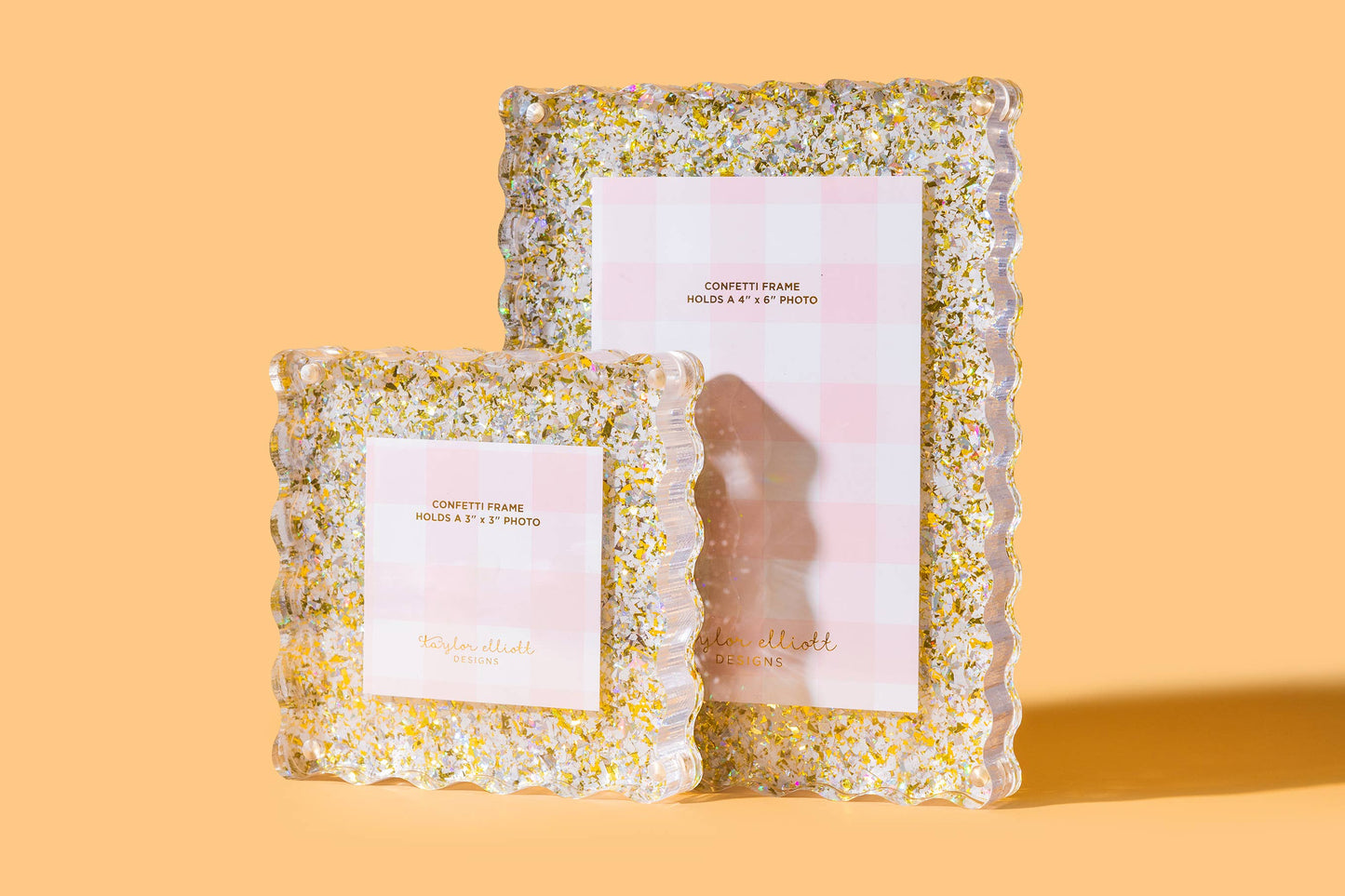 Picture Frame - Medium - Pearl + Gold Confetti