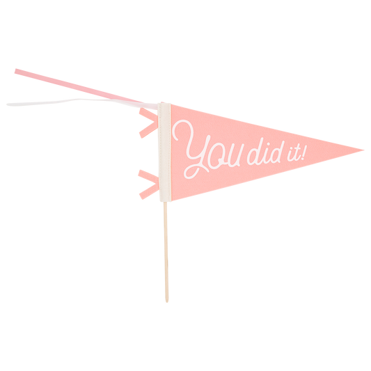 Pink You Did It Felt Pennant Banner