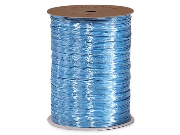 Pearlized Raffia Ribbon: Light Blue / 1 Pack / 100 yards