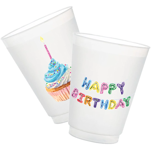Happy Birthday Frosted Cups