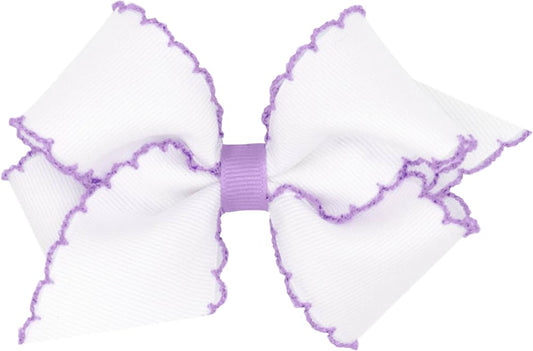 Medium Grosgrain Bow | Contrasting Moonstitch Edge