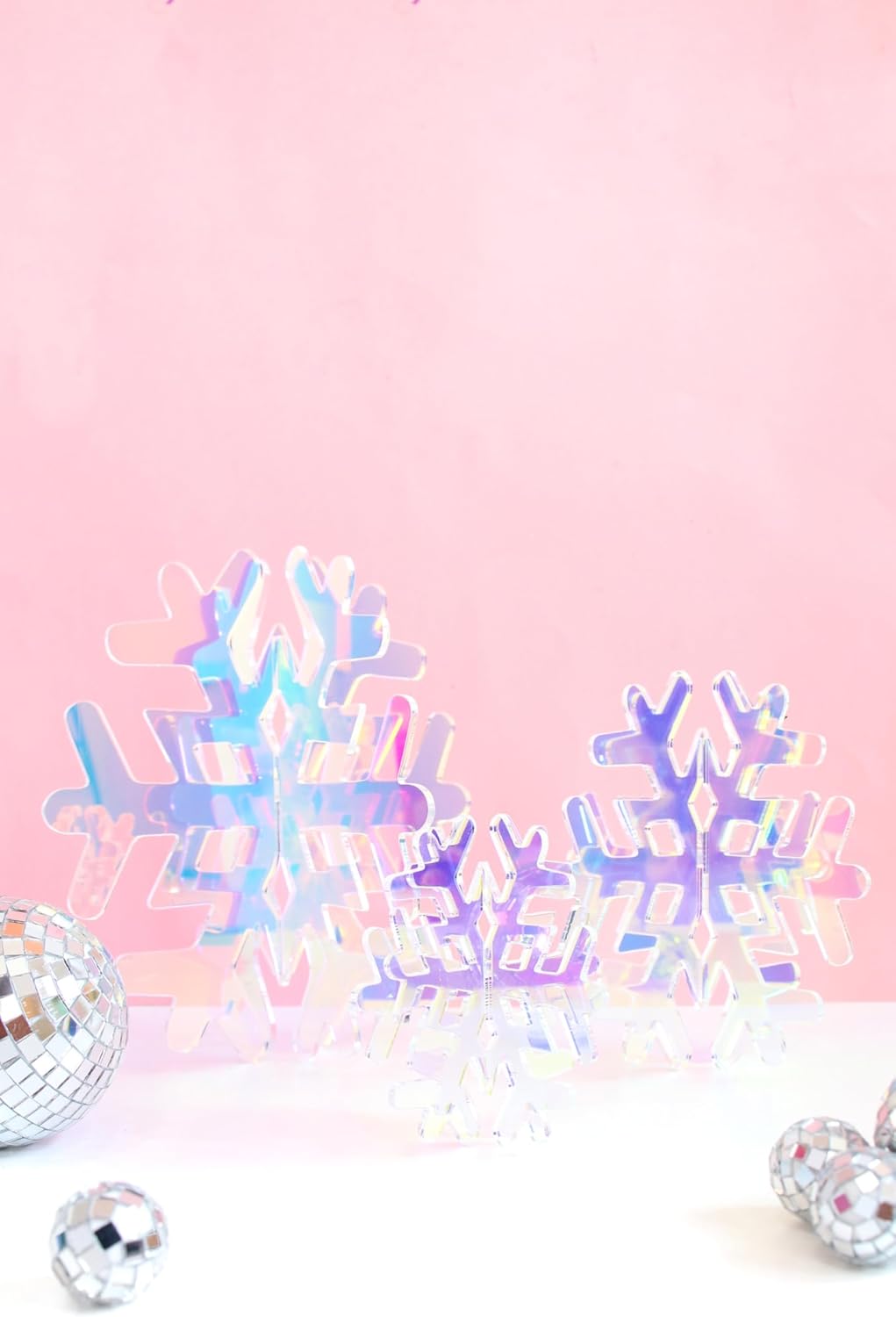 Iridescent Acrylic Snowflakes