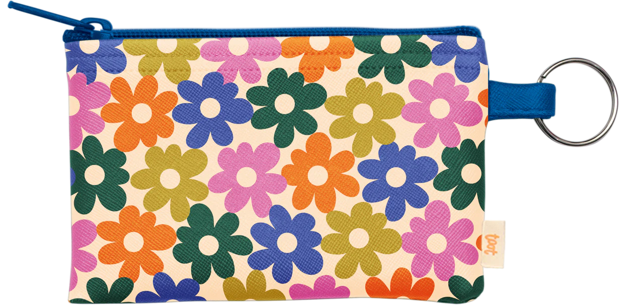 Bold Floral Penny Key Ring