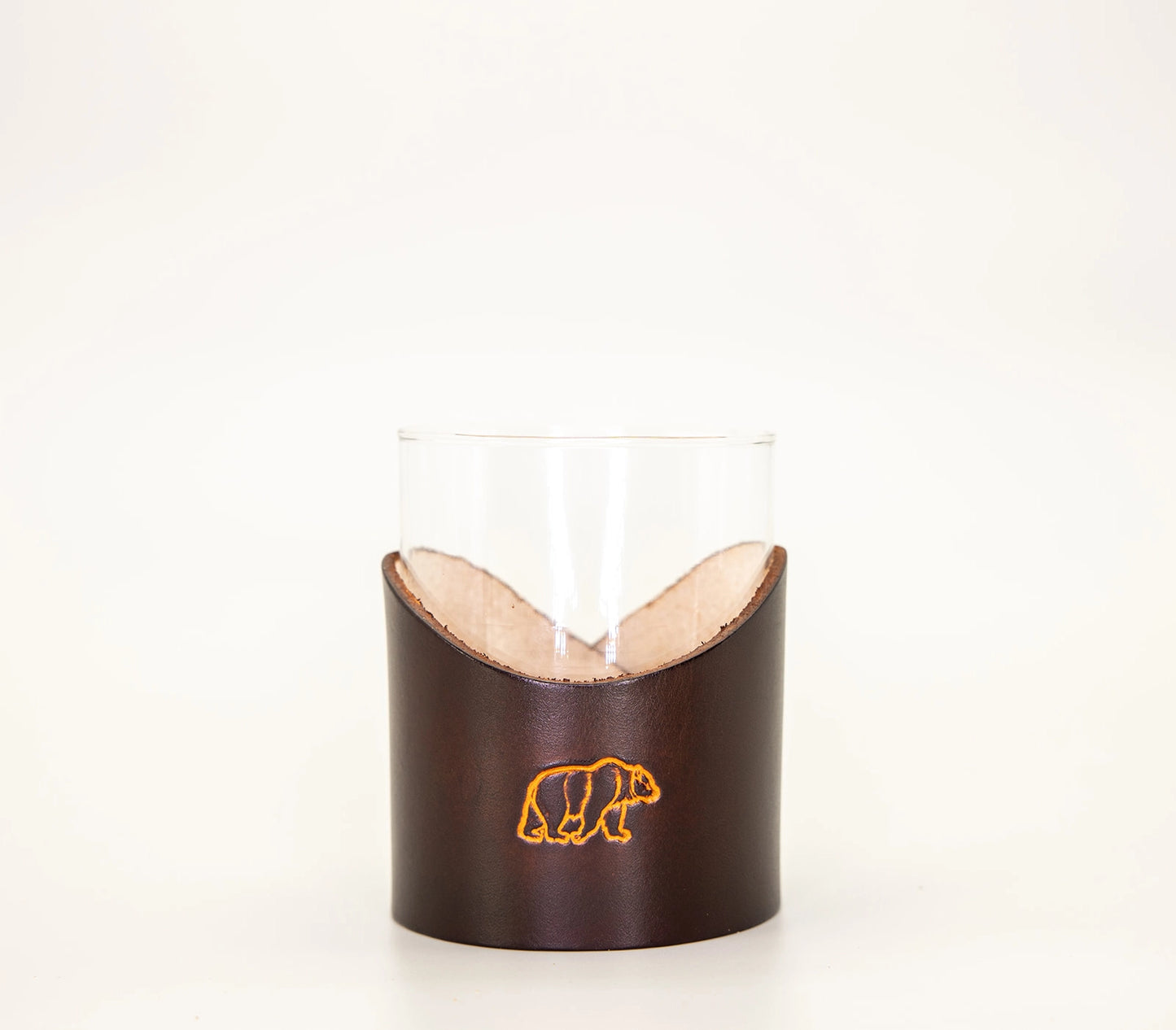 Leather Rocks Glass