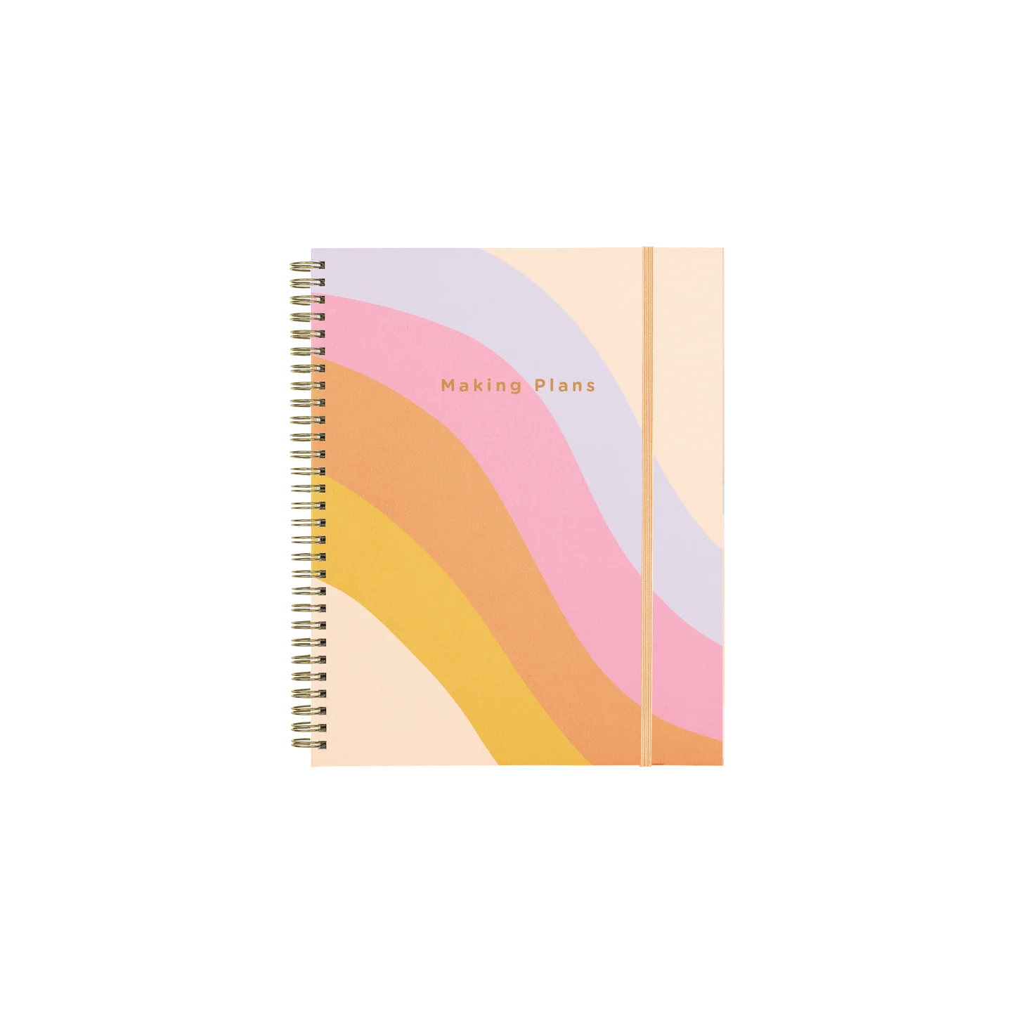 Undated Perpetual Planner | Color Block Rainbow Wave