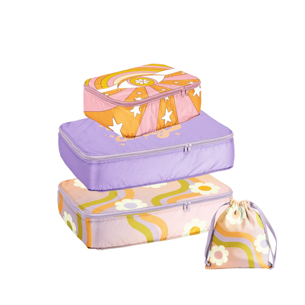 Packing Cube Set | Wavy Daisy