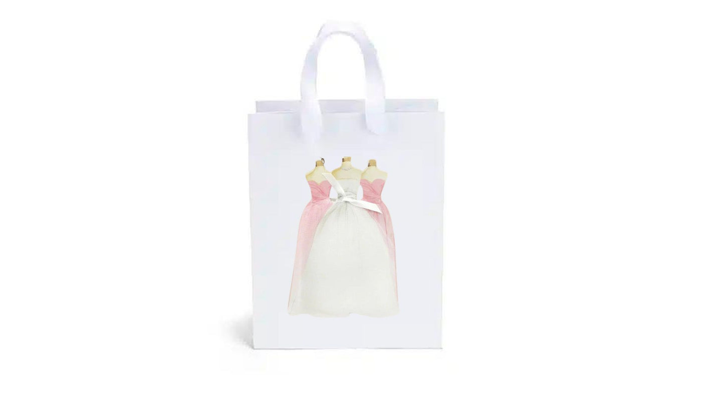 White Euro Gift Bag | Bride with Bridesmaids