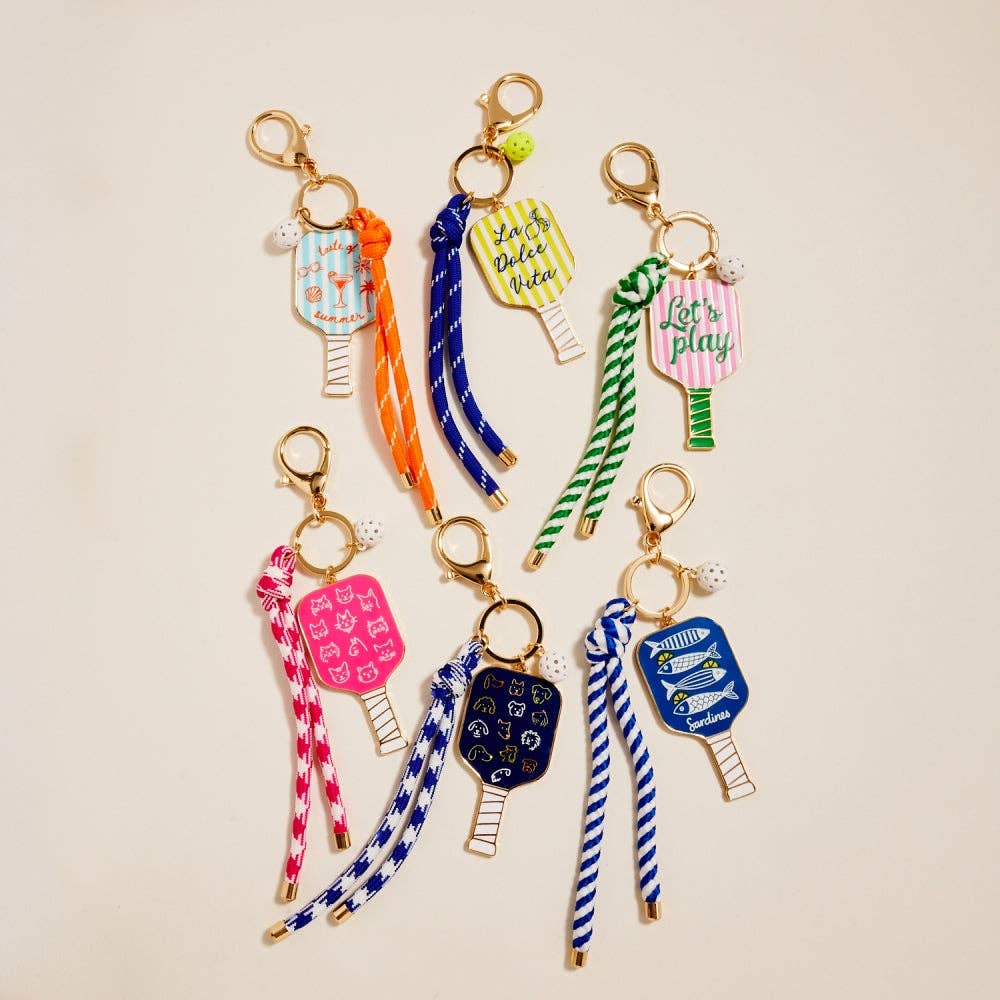 Pickleball Paddle Rope Bag Charm