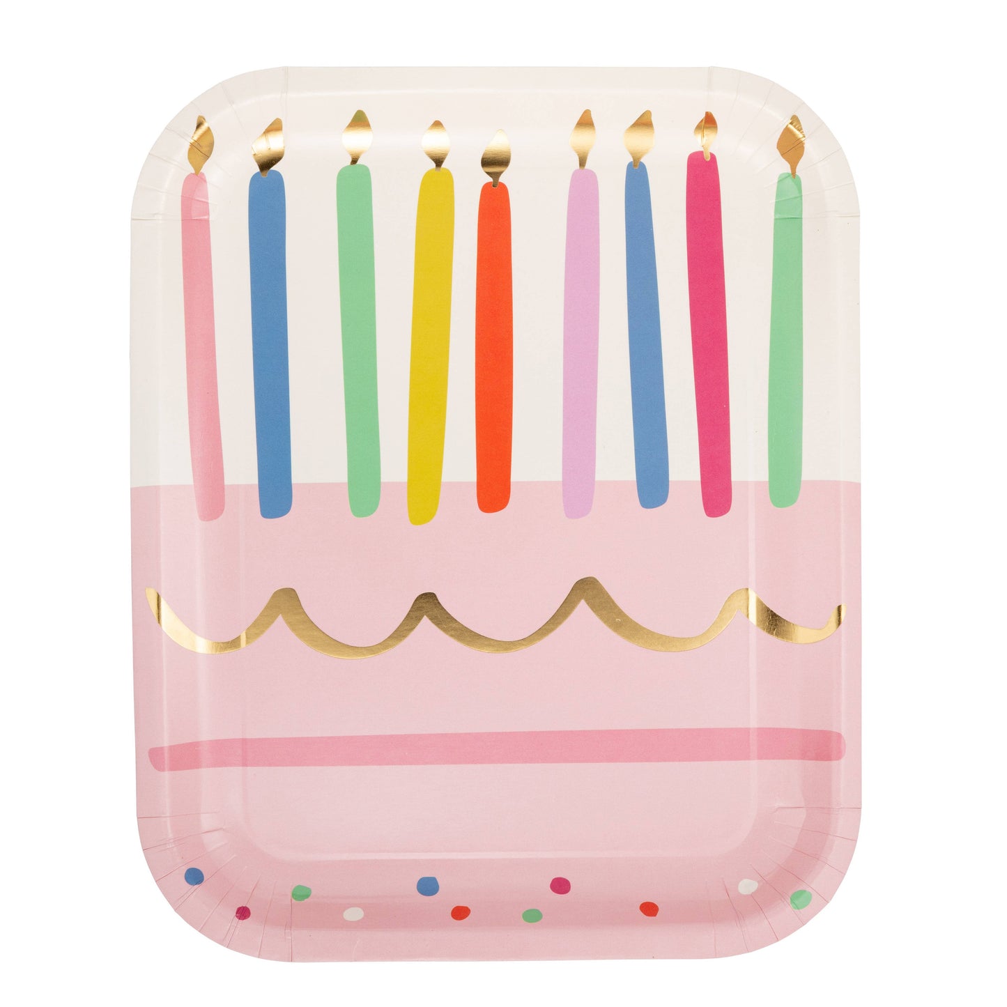 Cake & Candles Shaped Plate