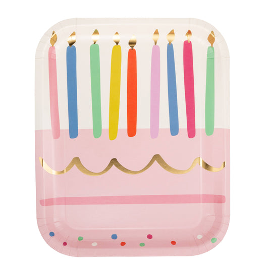 Cake & Candles Shaped Plate