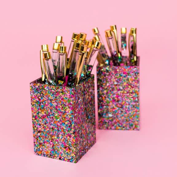 Pen + Pencil Cup - Colorful Confetti