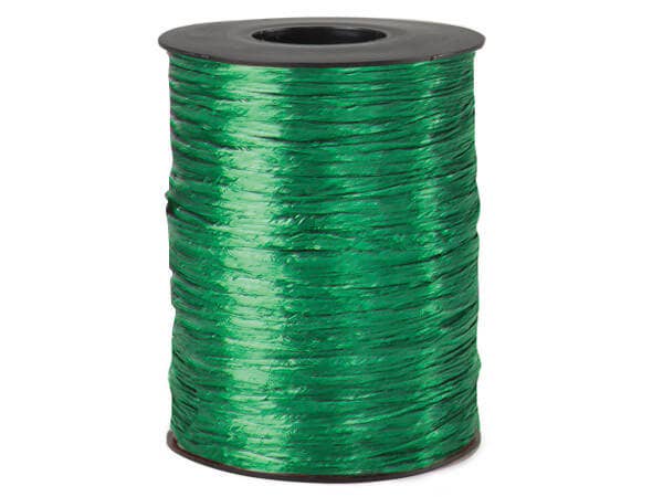 Pearlized Raffia Ribbon: Kelly Pearlized / 1 Pack / 500 yards
