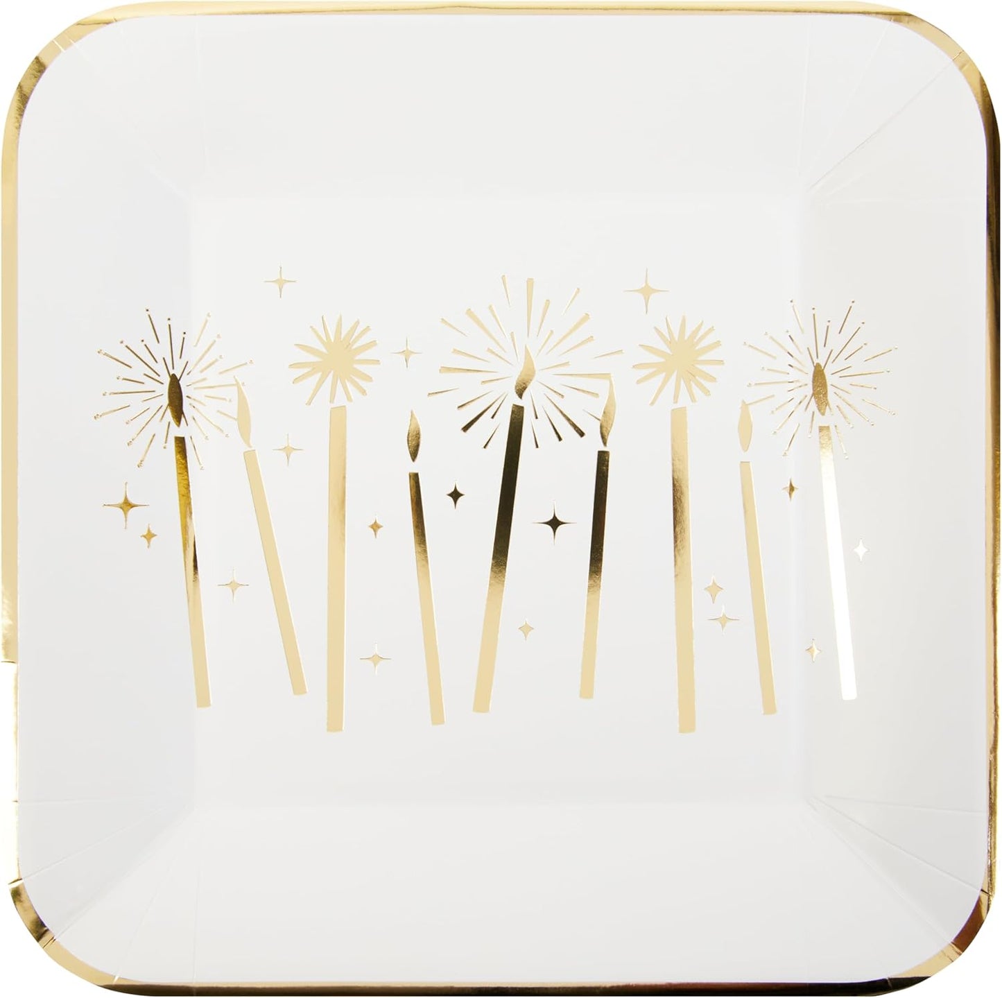 Yay Square Dinner Plate Gold Foil