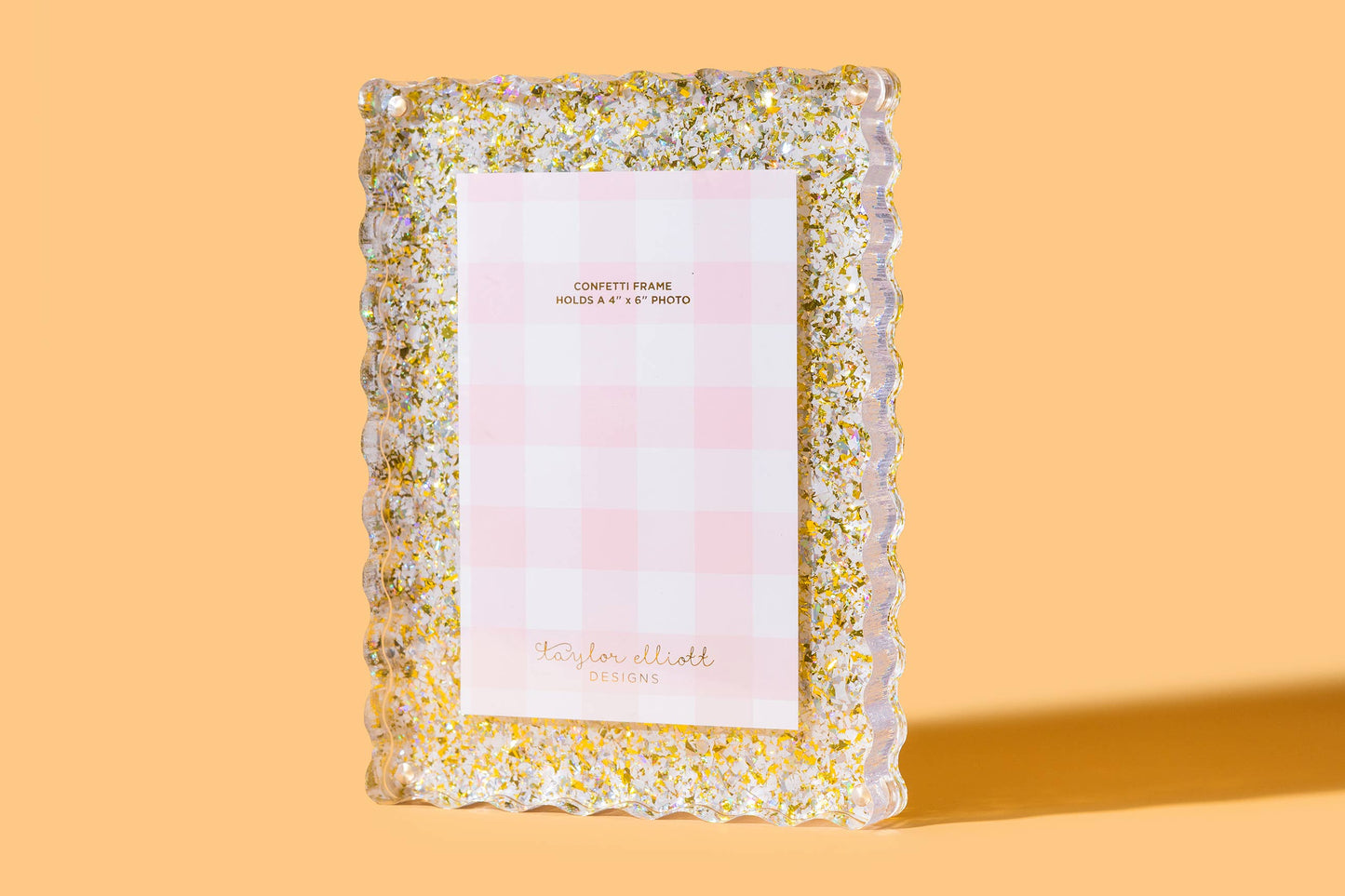 Picture Frame - Medium - Pearl + Gold Confetti