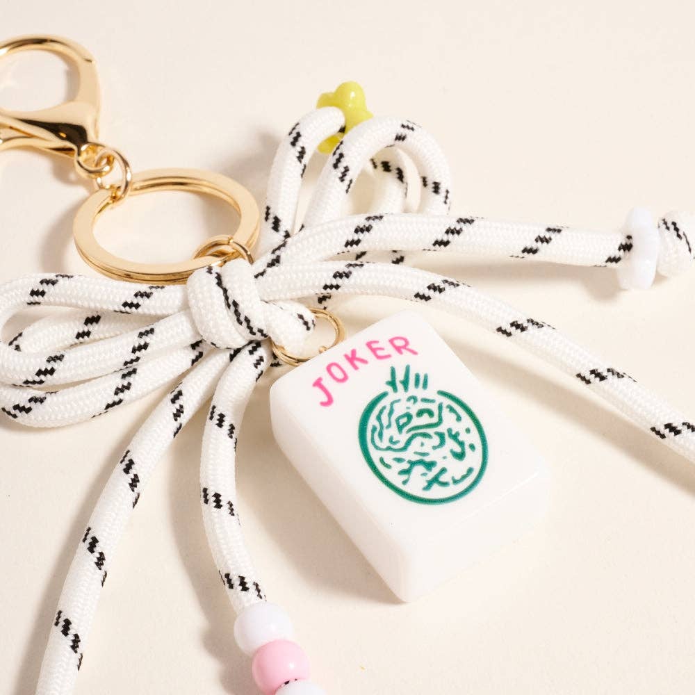 Mahjong Joker Tile Cord Bag Charm