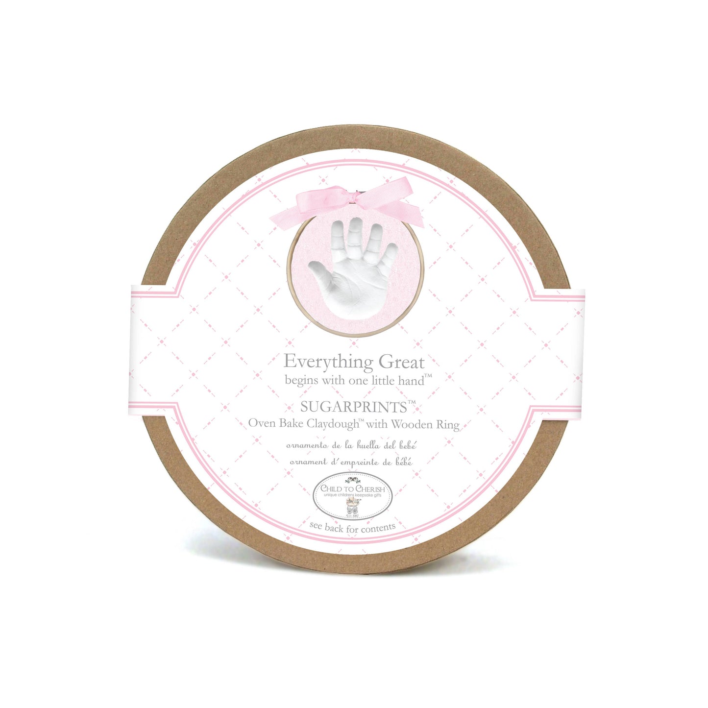 Pink Sugarprints-Glitter Handprint Kit