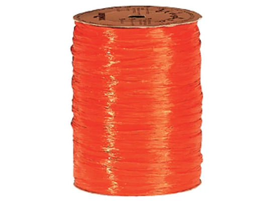 Pearlized Raffia Ribbon: Orange