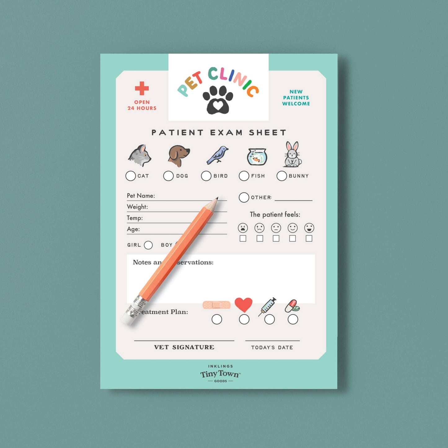 Tiny Town™ Play Notepad | Pet Clinic