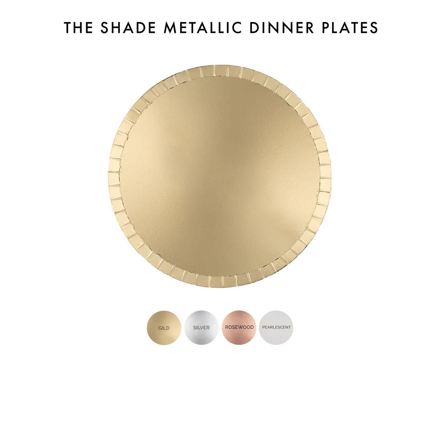 Shades Metallic Dessert Plates | Gild - 8pk