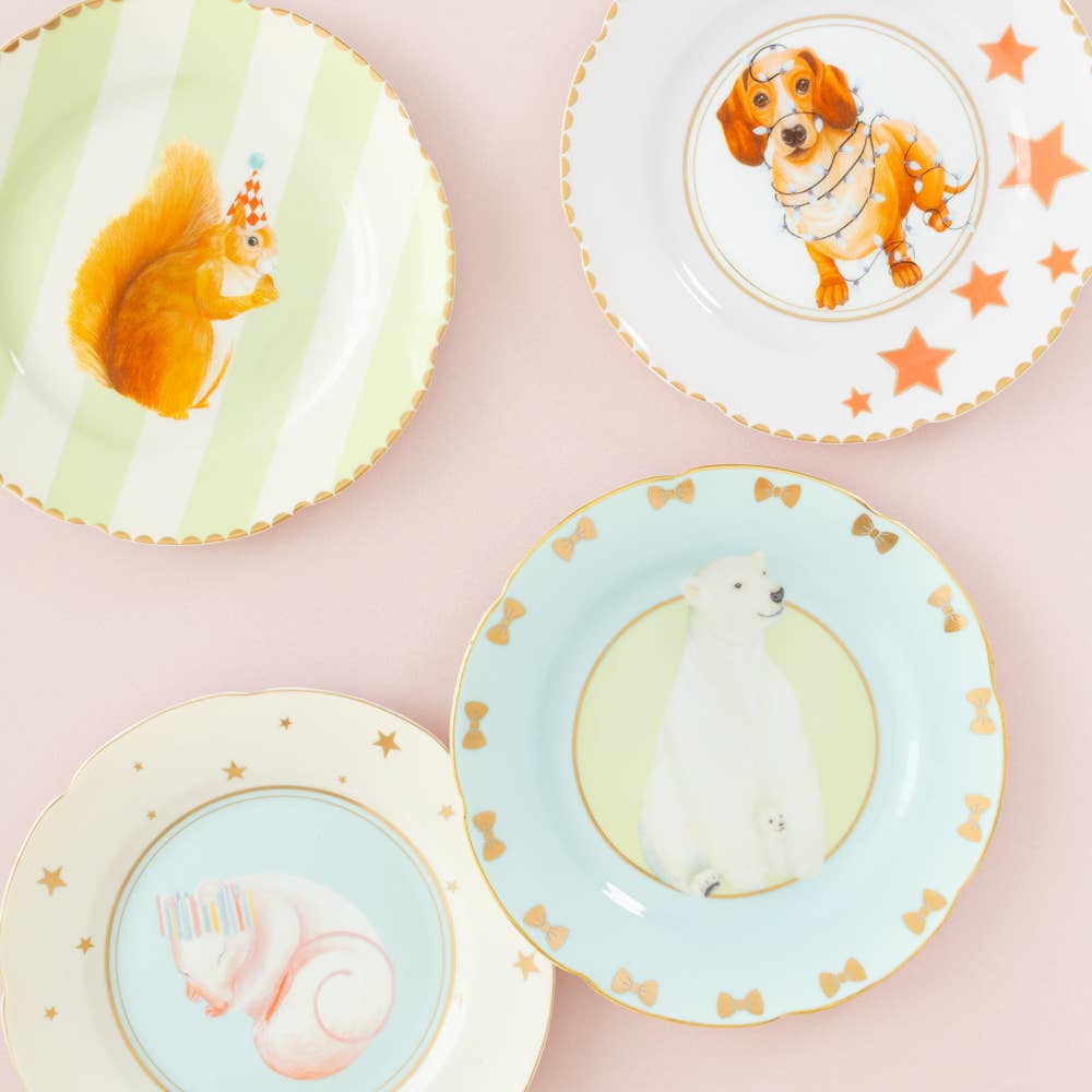 Squirrel/Doggie/Mousey/Polar Bear Tea Plates