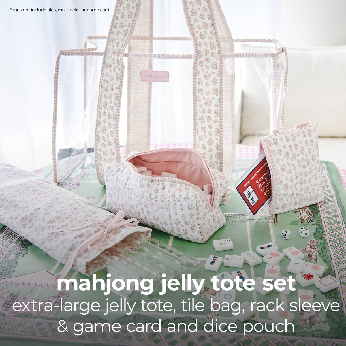 Mahjong Jelly Tote | Tortoiseshell Bow