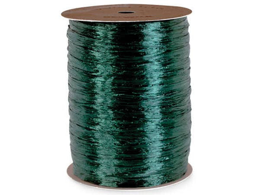 Pearlized Raffia Ribbon: Hunter