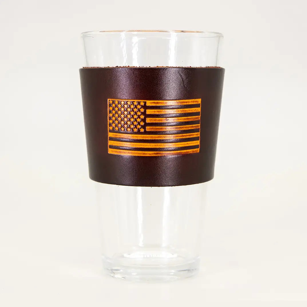 Leather Pint Glass