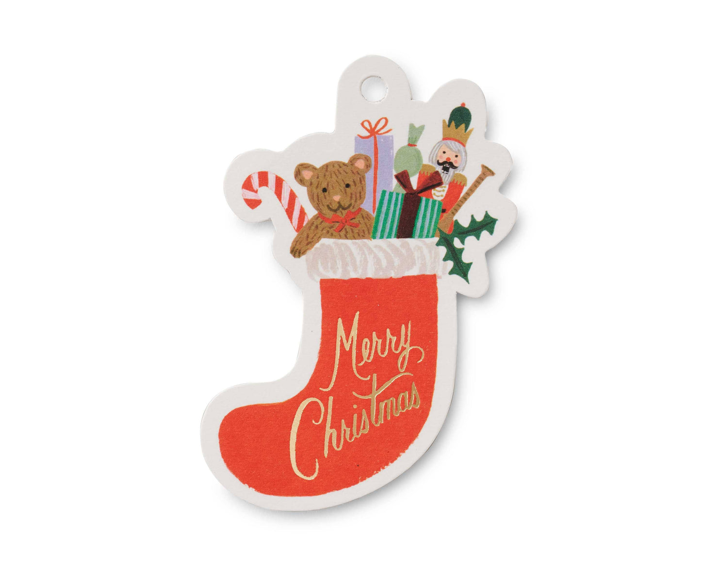 Pack of 8 Nutcracker Stocking Gift Tags