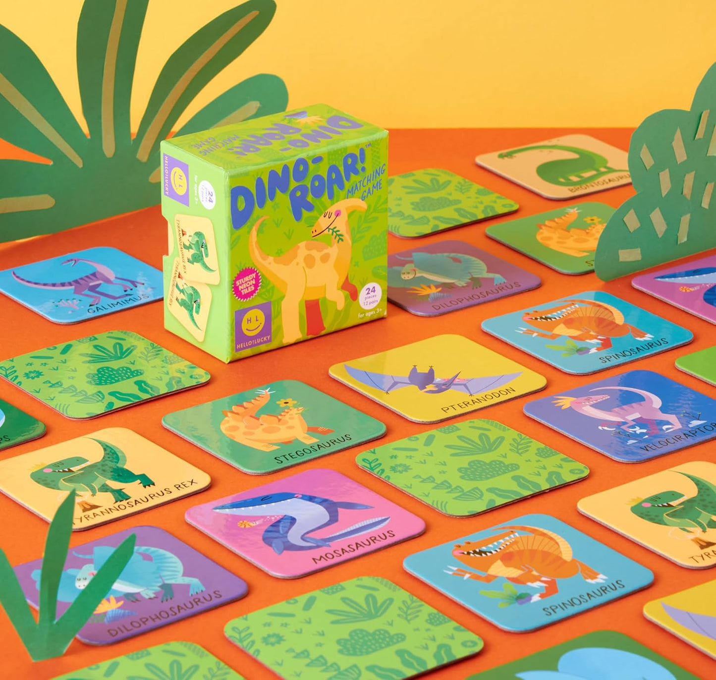 Hello!Lucky Dino Roar Matching Game