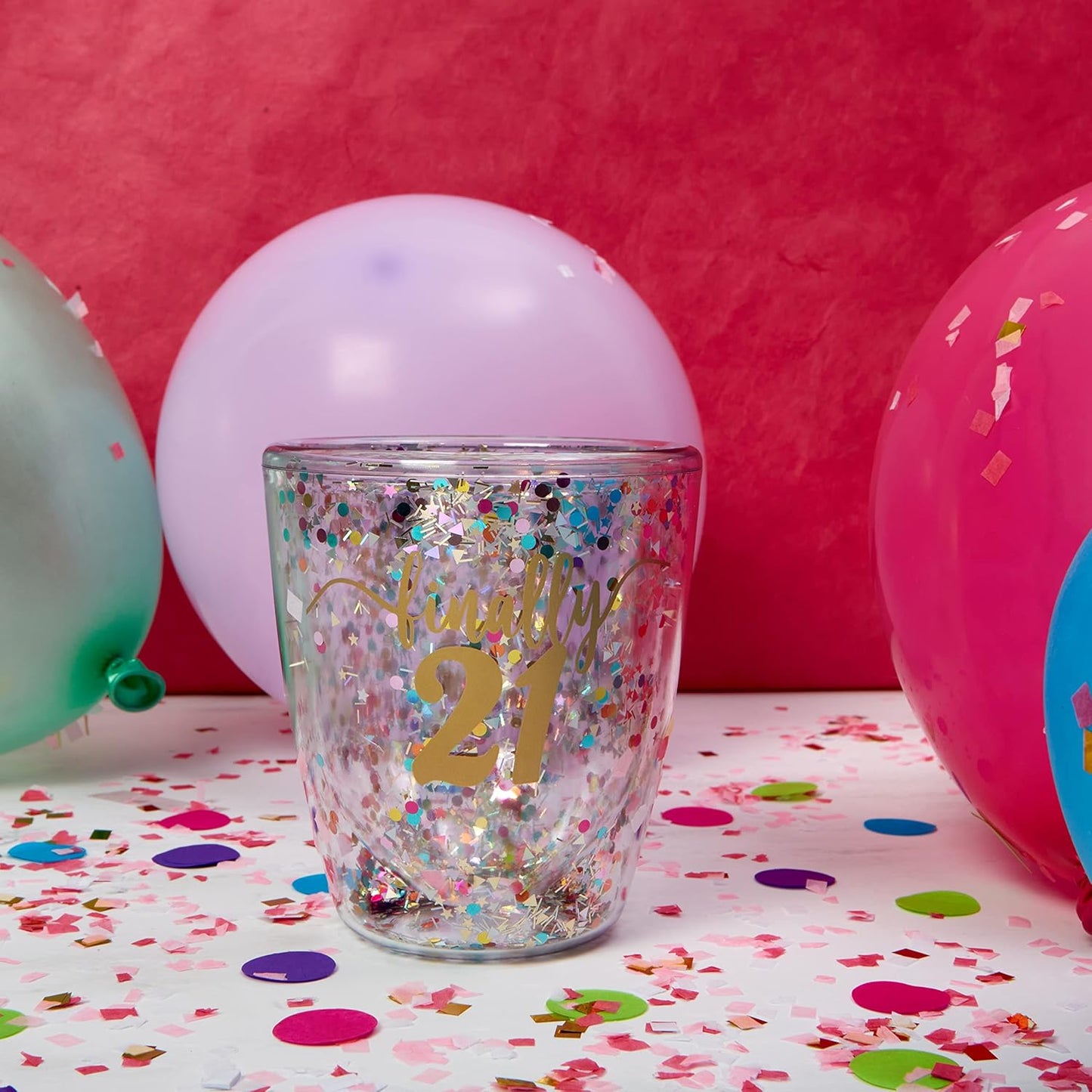 Finally 21 Acrylic Wine Glass