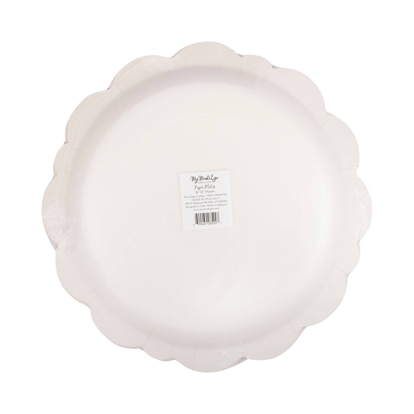 Pembroke Pink Edge Scallop Plate