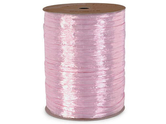 Pearlized Raffia Ribbon: Pink