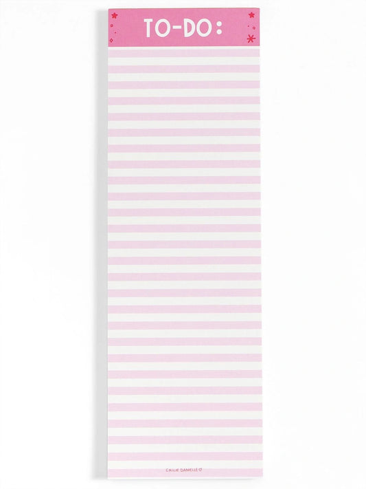 Pink Striped To Do Notepad