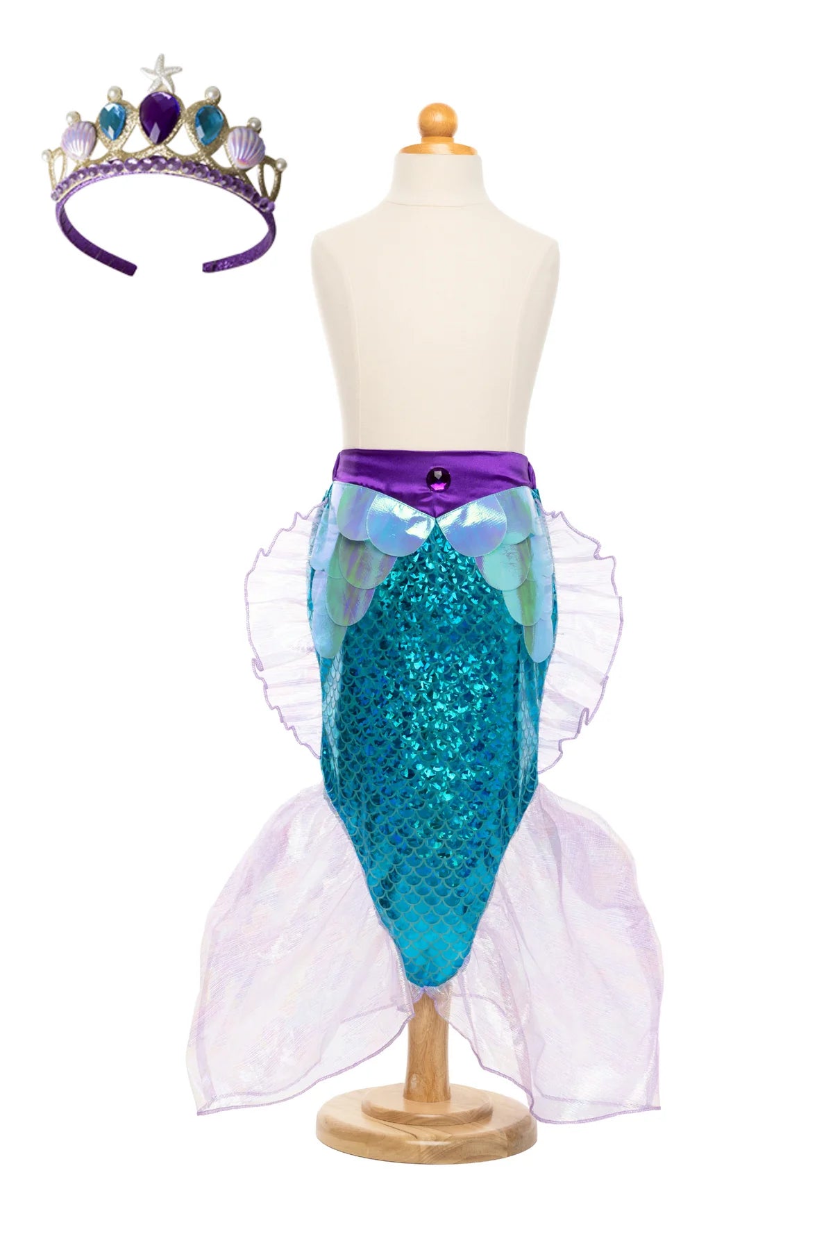 Mermaid Glimmer Skirt with Tiara