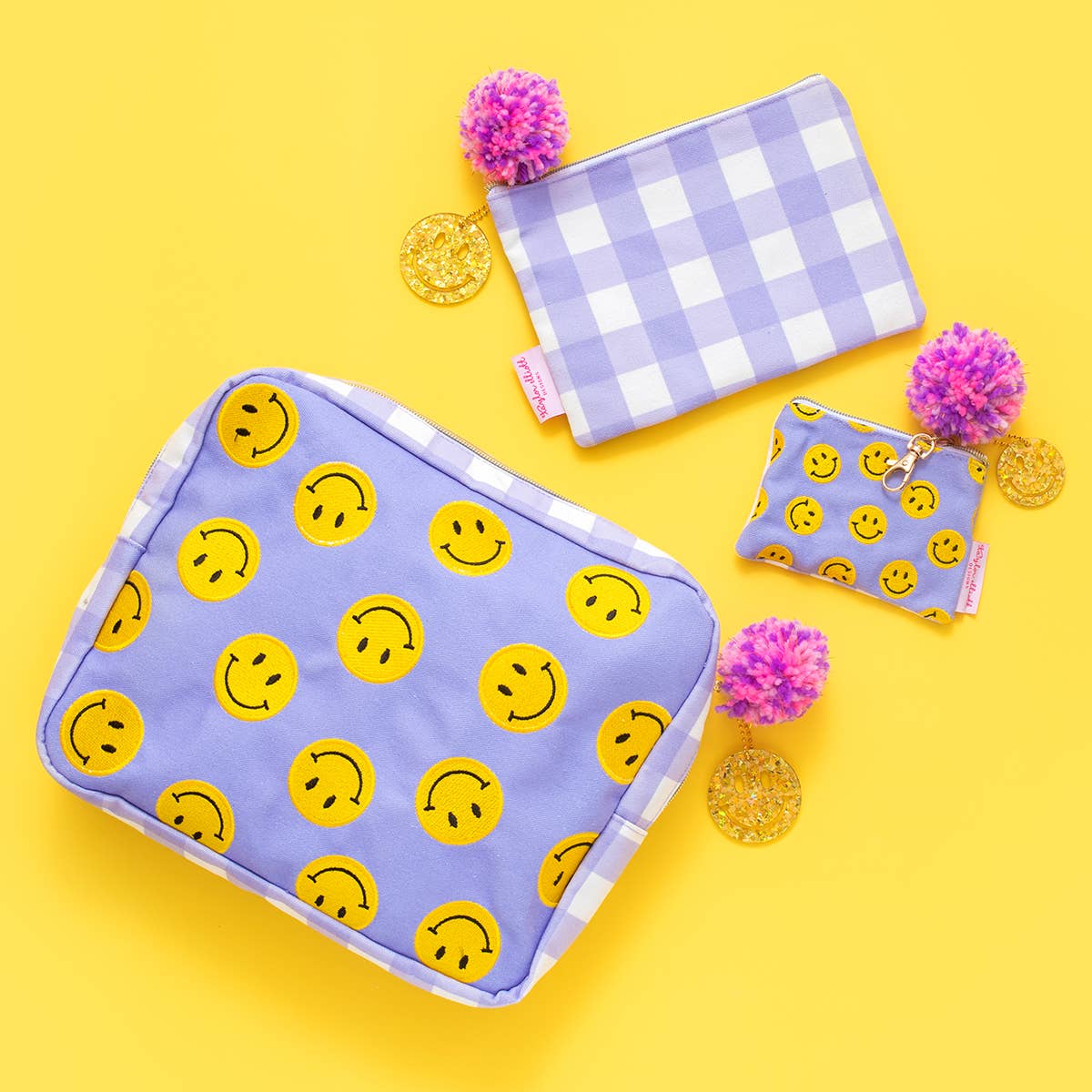 Smiley Zippered Pouch