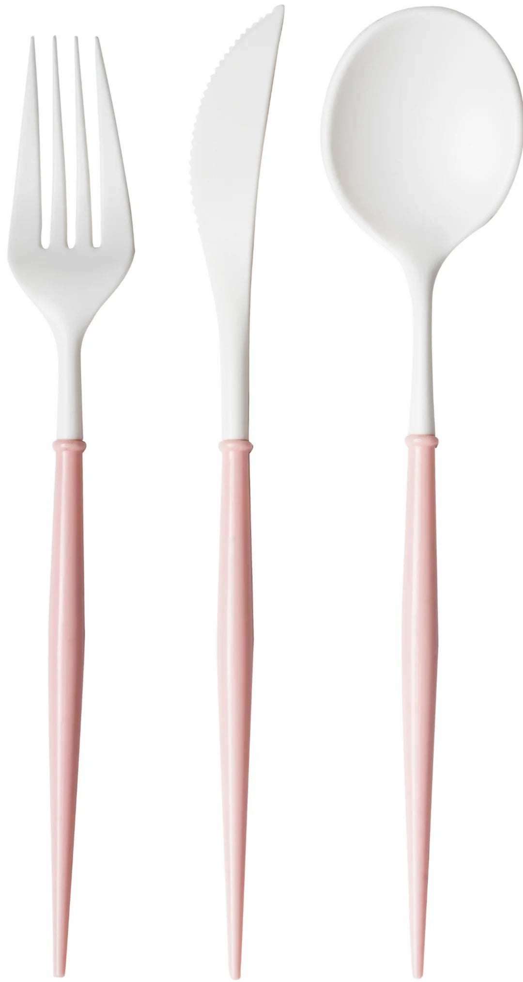 Bella Flatware Set | White/Blush Handle-24pc