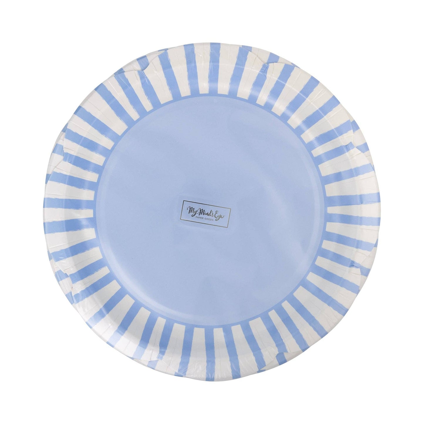 Blue Striped Scallop Plate